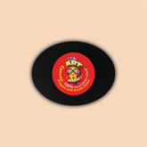 4-Inch Black Oval Canvas Board